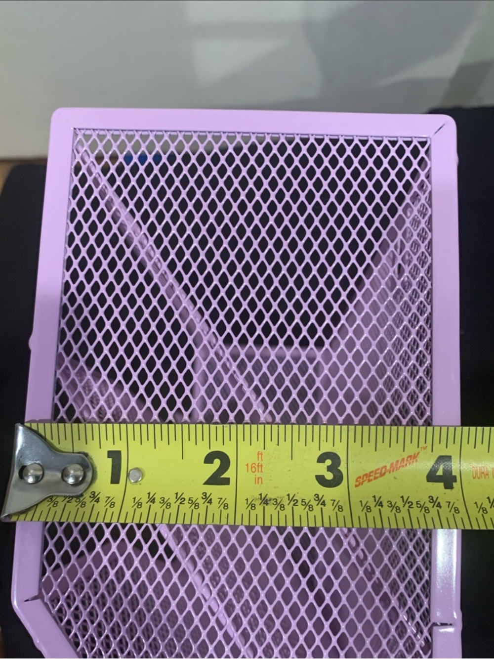 Lavender Metal Mesh 3-Tier File Sorter - Picture 4 of 4